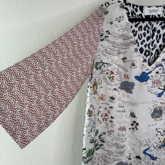 La Prestic Ouiston Silk Printed Shift Dress - Picture 5 of 7